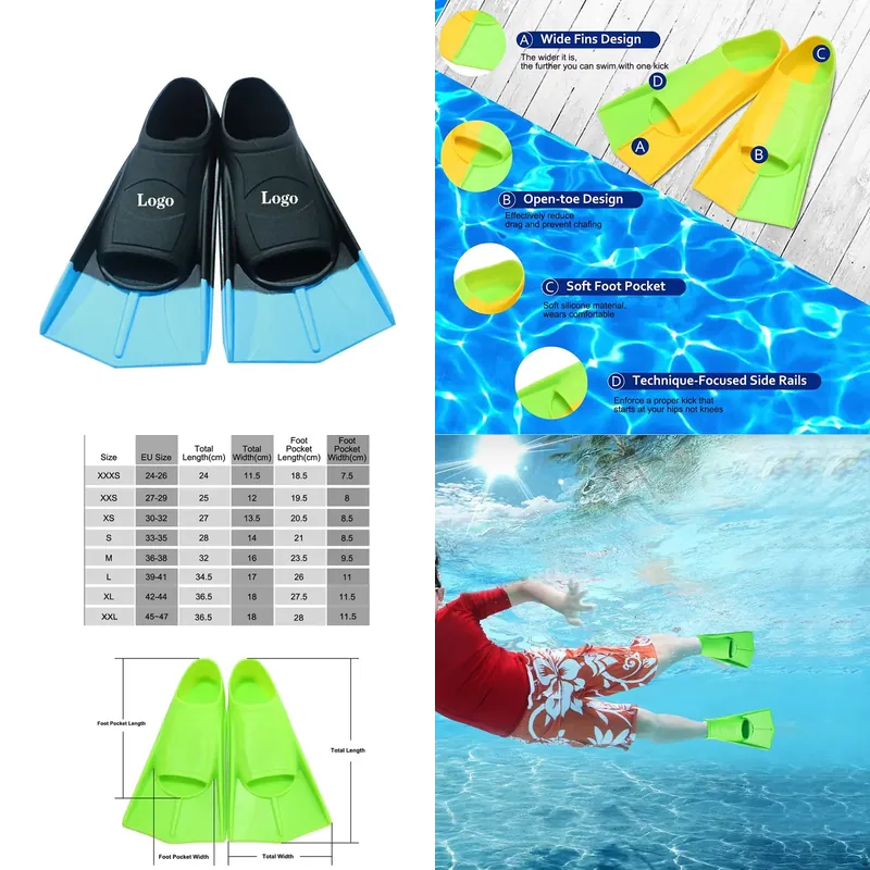 Fin Diving Blade - Profesyonel Kısa Paletli Silikon Dalış Paletleri,