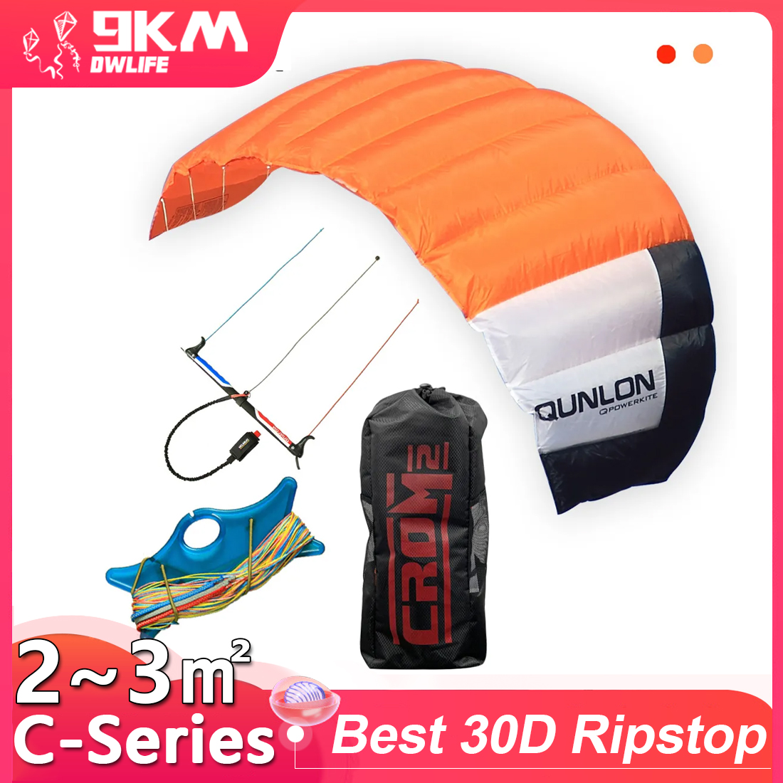 9km2 ~ 3sqm Üçlü Hat Güç Çekiş - Kite Surf Bar Control incelemesi ve fiyatı